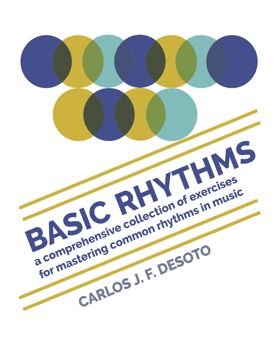 Basic Rhythms by Carlos J. F. DeSoto, original book cover with geometric circles